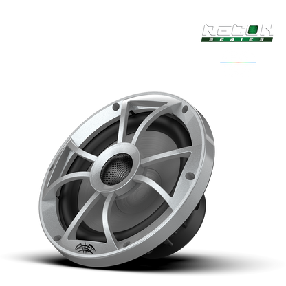 RECON 8-S RGB | RECON Series 8-inch High-Output Component Style Coaxial Speakers w/ XS-Silver RGB Grilles