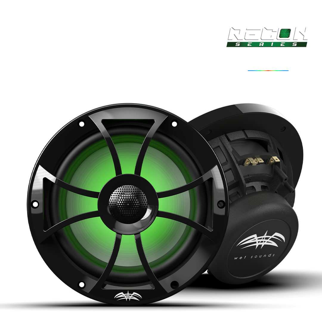 RECON 8-BG RGB | RECON Series 8-inch High-Output Component Style Coaxial Speakers w/ XS-Black RGB Grilles
