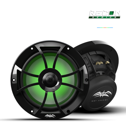RECON 8-BG RGB | RECON Series 8-inch High-Output Component Style Coaxial Speakers w/ XS-Black RGB Grilles