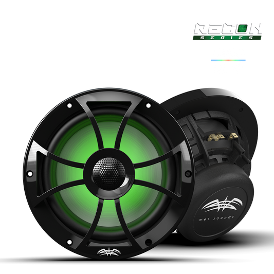 RECON 8-BG RGB | RECON Series 8-inch High-Output Component Style Coaxial Speakers w/ XS-Black RGB Grilles