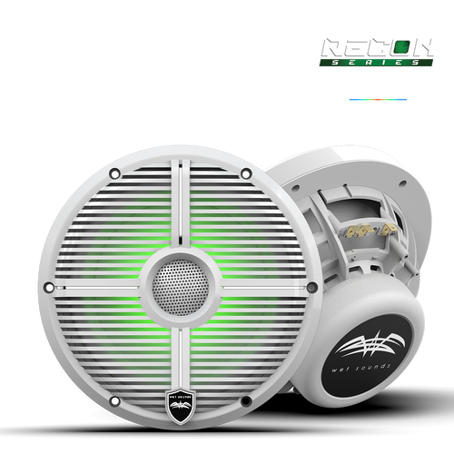 RECON 8 XW-W RGB | RECON Series 8-inch High-Output Component Style Coaxial Speakers w/ XW-White RGB Grilles