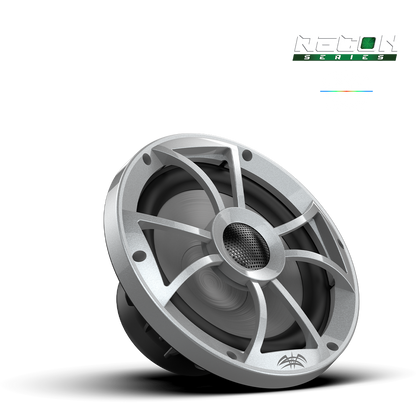 RECON 8-S RGB | RECON Series 8-inch High-Output Component Style Coaxial Speakers w/ XS-Silver RGB Grilles