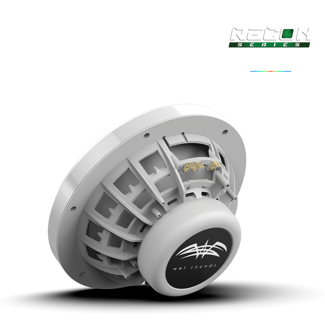 RECON 8 XW-W RGB | RECON Series 8-inch High-Output Component Style Coaxial Speakers w/ XW-White RGB Grilles