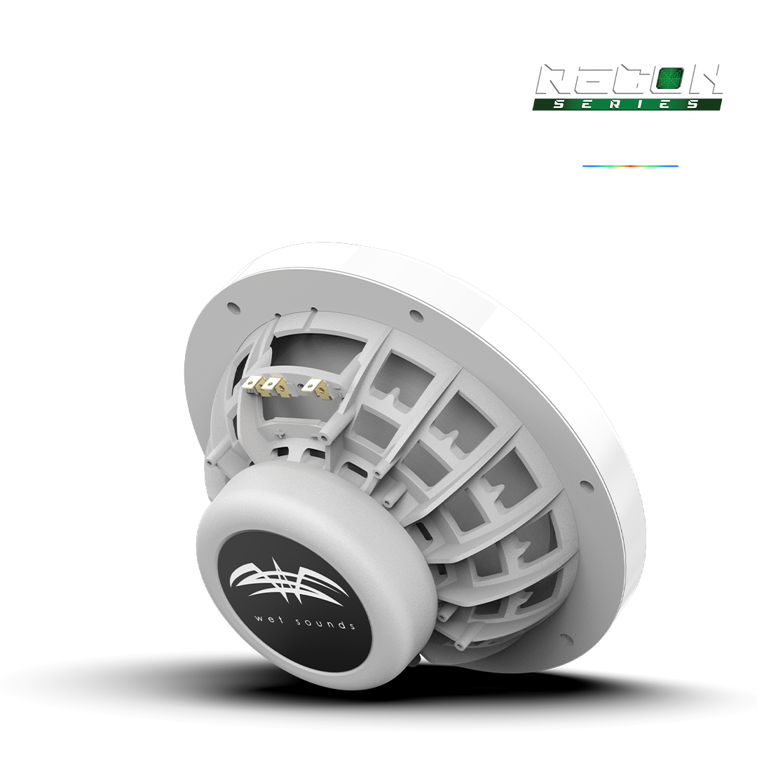 RECON 8 XW-W RGB | RECON Series 8-inch High-Output Component Style Coaxial Speakers w/ XW-White RGB Grilles