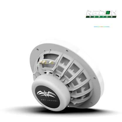 RECON 8 XW-W RGB | RECON Series 8-inch High-Output Component Style Coaxial Speakers w/ XW-White RGB Grilles