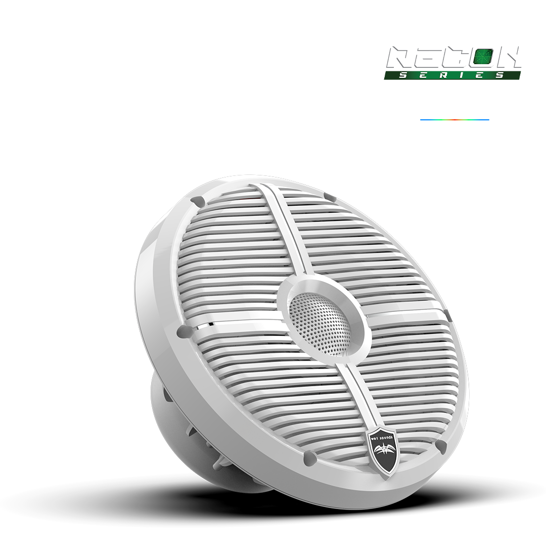 RECON 8 XW-W RGB | RECON Series 8-inch High-Output Component Style Coaxial Speakers w/ XW-White RGB Grilles