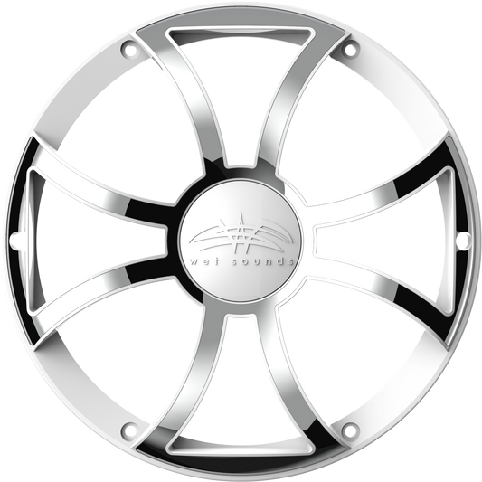 REVO 10 XS-W-SS GRILLE V3 | REVO 10 XS-White Stainless Steel Subwoofer Grille v3