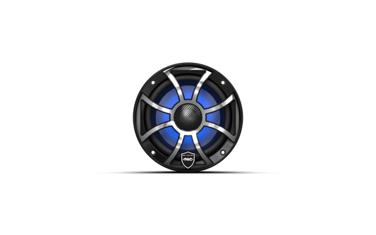 REVO 6 XS-B-SS V3 | REVO Series 6.5-inch High-Output Component Style Coaxial Speakers w/ XS-Black-Stainless Steel RGB Grilles