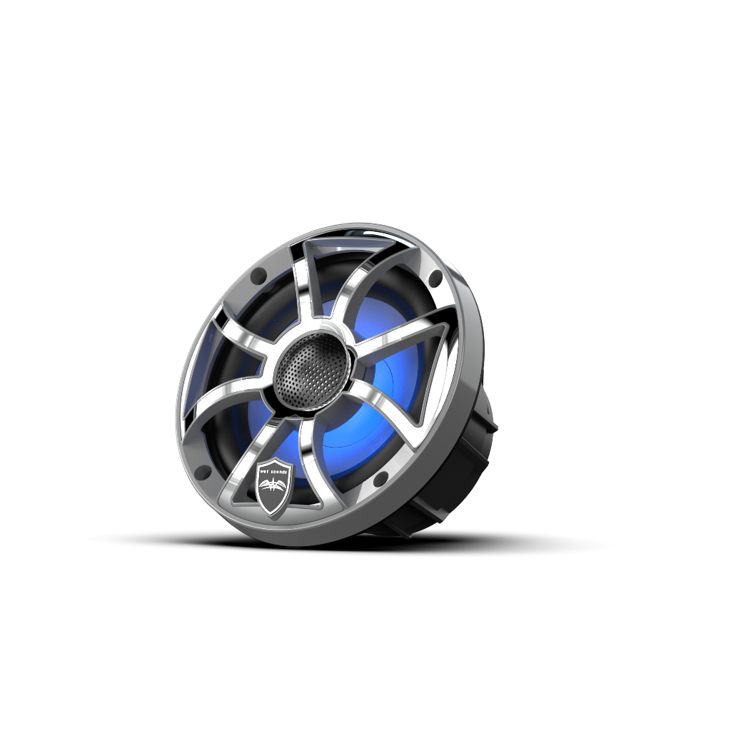 REVO 6 XS-G-SS V3 | REVO Series 6.5-inch High-Output Component Style Coaxial Speakers w/ XS-Gunmetal-Stainless Steel RGB Grilles