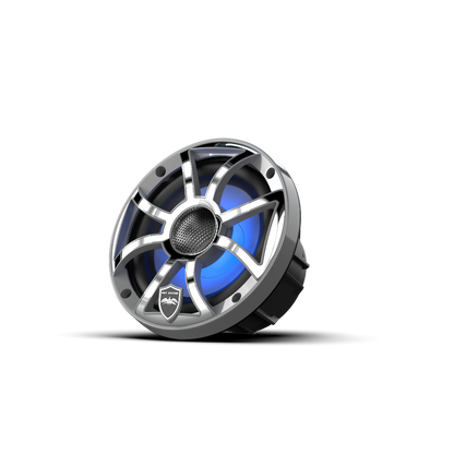 REVO 6 XS-G-SS V3 | REVO Series 6.5-inch High-Output Component Style Coaxial Speakers w/ XS-Gunmetal-Stainless Steel RGB Grilles