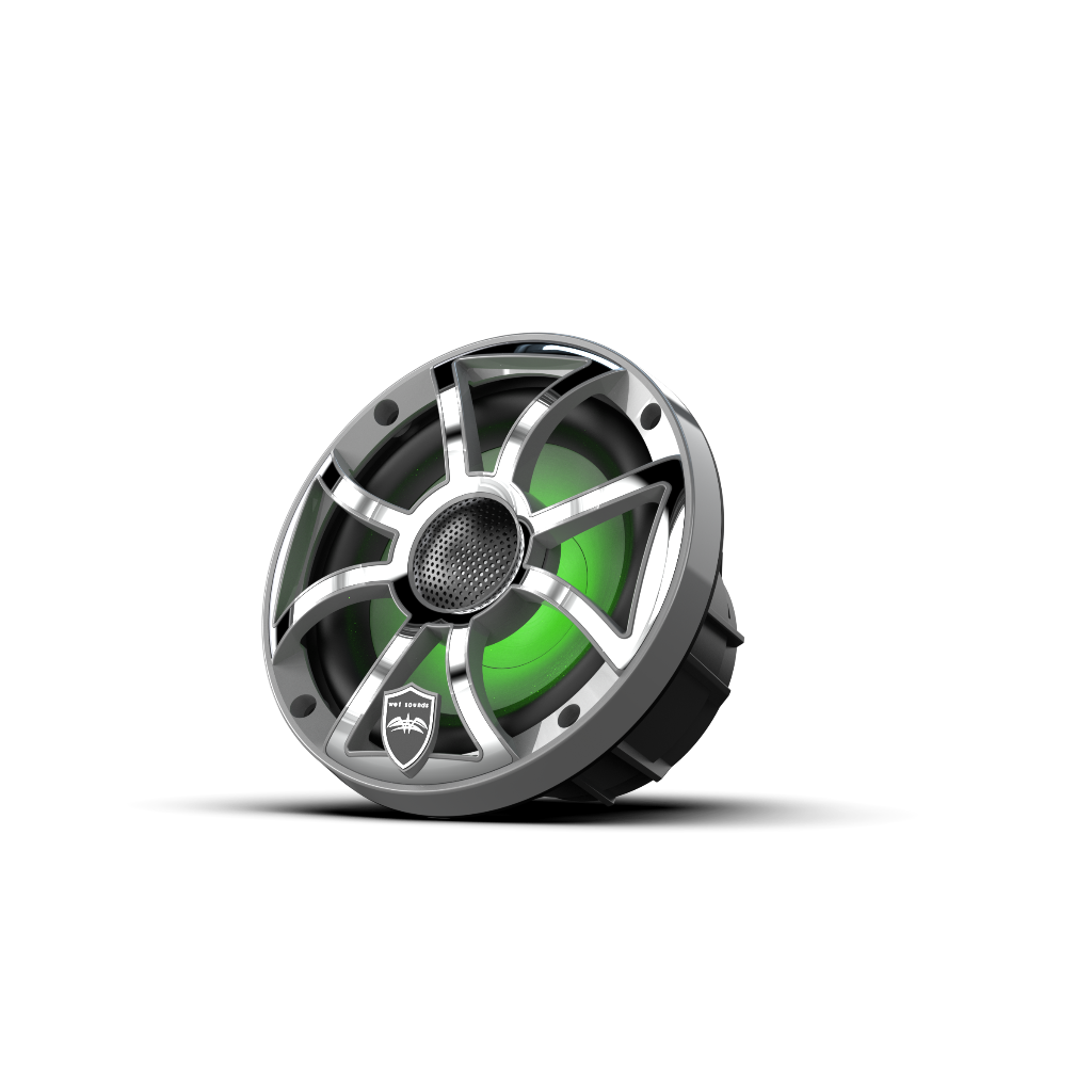 REVO 6 XS-G-SS V3 | REVO Series 6.5-inch High-Output Component Style Coaxial Speakers w/ XS-Gunmetal-Stainless Steel RGB Grilles