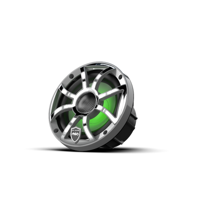 REVO 6 XS-G-SS V3 | REVO Series 6.5-inch High-Output Component Style Coaxial Speakers w/ XS-Gunmetal-Stainless Steel RGB Grilles