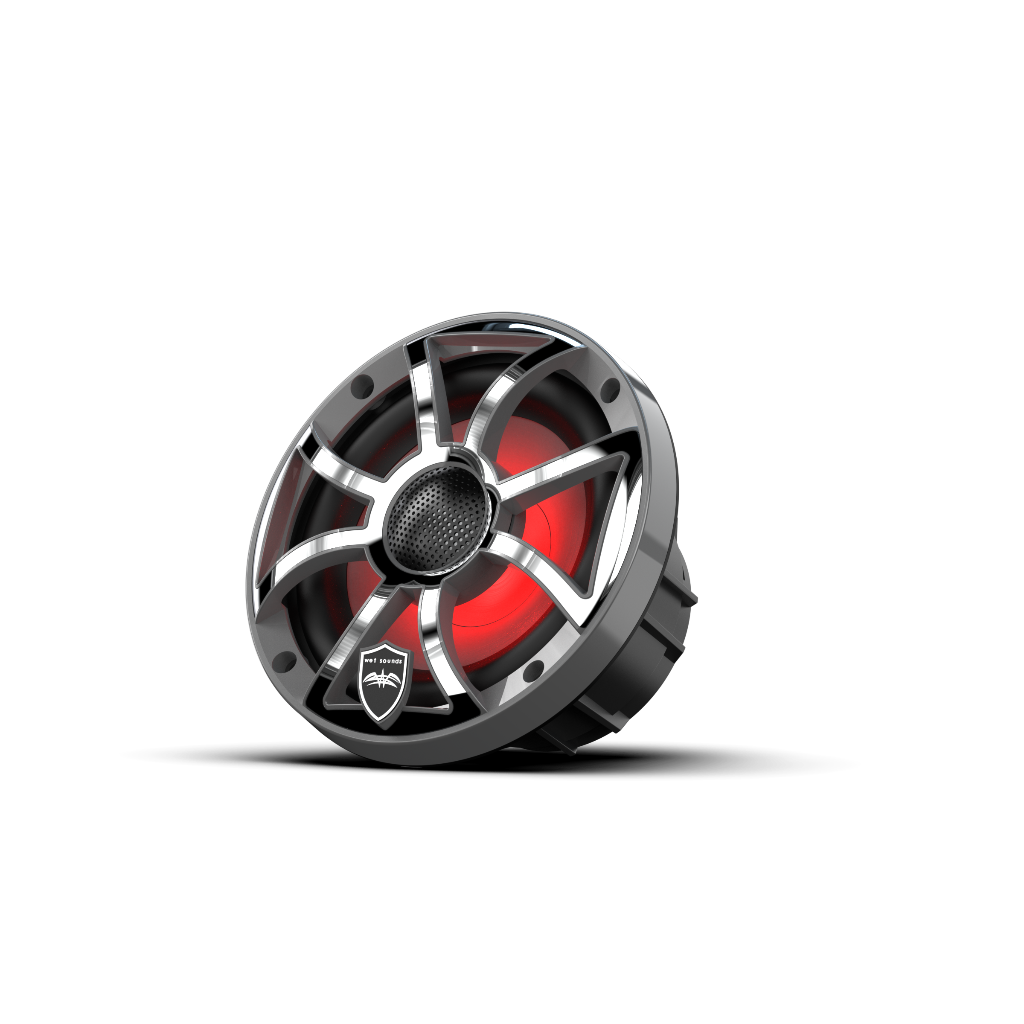 REVO 6 XS-G-SS V3 | REVO Series 6.5-inch High-Output Component Style Coaxial Speakers w/ XS-Gunmetal-Stainless Steel RGB Grilles