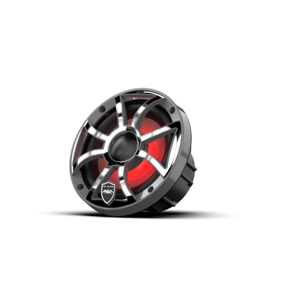 REVO 6 XS-G-SS V3 | REVO Series 6.5-inch High-Output Component Style Coaxial Speakers w/ XS-Gunmetal-Stainless Steel RGB Grilles