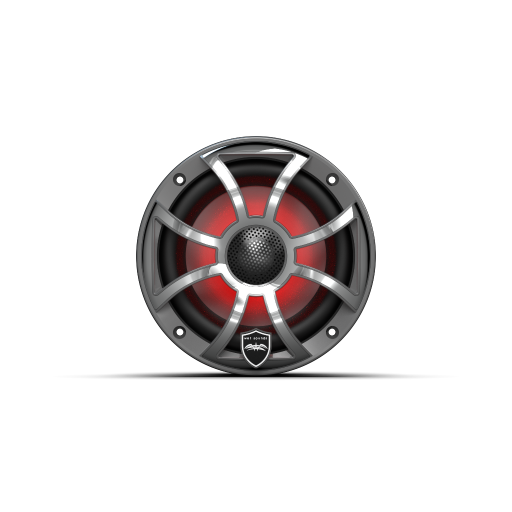 REVO 6 XS-G-SS V3 | REVO Series 6.5-inch High-Output Component Style Coaxial Speakers w/ XS-Gunmetal-Stainless Steel RGB Grilles