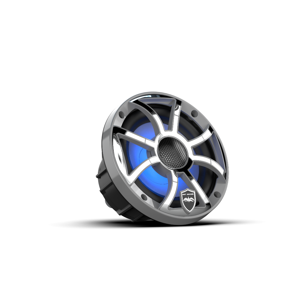REVO 6 XS-G-SS V3 | REVO Series 6.5-inch High-Output Component Style Coaxial Speakers w/ XS-Gunmetal-Stainless Steel RGB Grilles