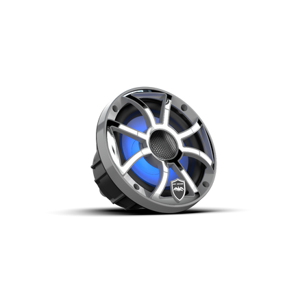REVO 6 XS-G-SS V3 | REVO Series 6.5-inch High-Output Component Style Coaxial Speakers w/ XS-Gunmetal-Stainless Steel RGB Grilles