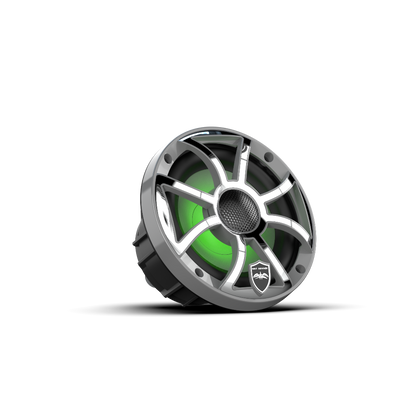 REVO 6 XS-G-SS V3 | REVO Series 6.5-inch High-Output Component Style Coaxial Speakers w/ XS-Gunmetal-Stainless Steel RGB Grilles
