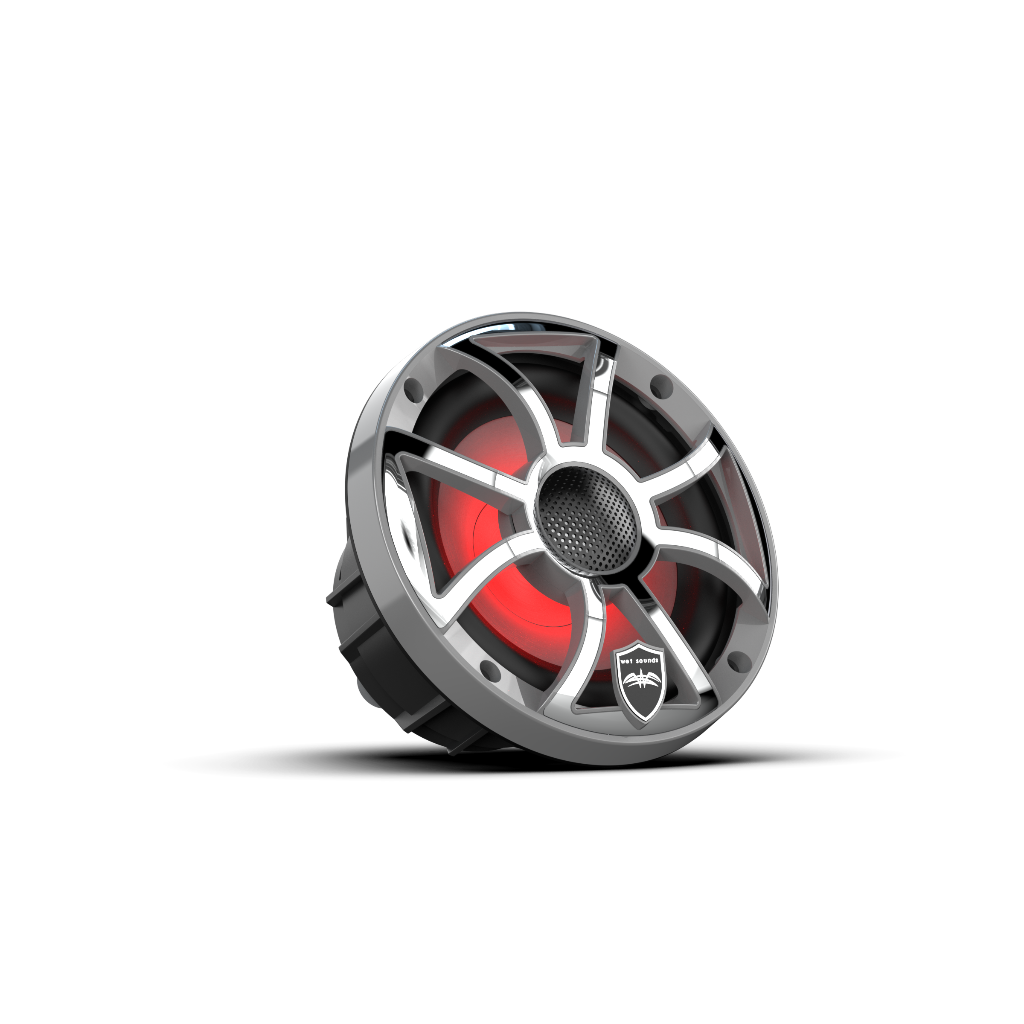REVO 6 XS-G-SS V3 | REVO Series 6.5-inch High-Output Component Style Coaxial Speakers w/ XS-Gunmetal-Stainless Steel RGB Grilles