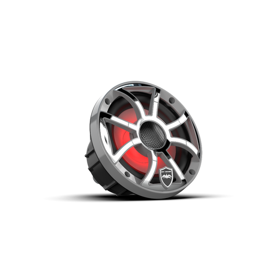 REVO 6 XS-G-SS V3 | REVO Series 6.5-inch High-Output Component Style Coaxial Speakers w/ XS-Gunmetal-Stainless Steel RGB Grilles