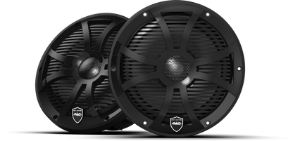 REVO 8 SW-B V3 | REVO Series 8-inch High-Output Component Style Coaxial Speakers w/ SW-Black RGB Grilles