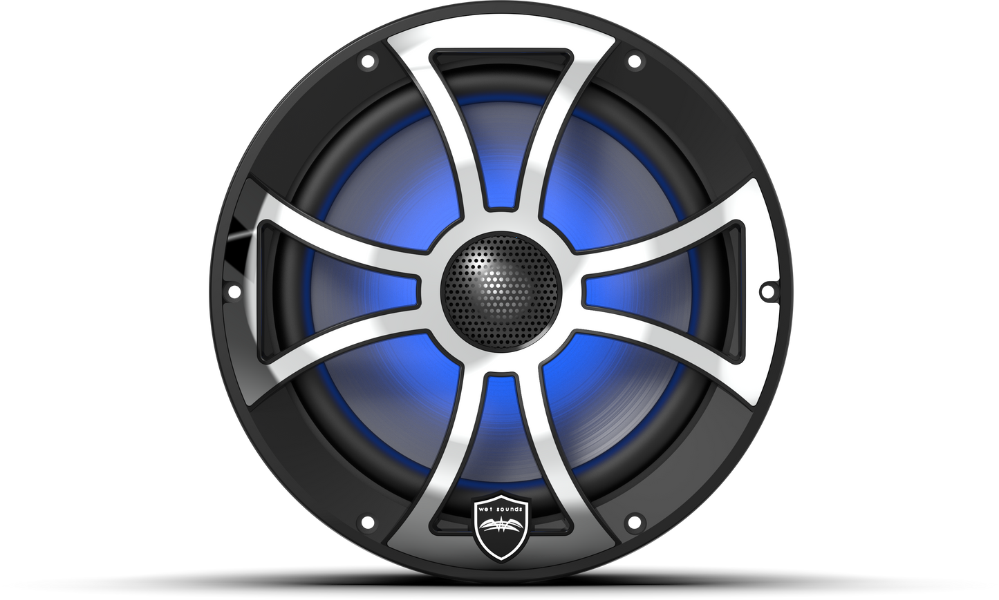 REVO 8 XS-B-SS V3 | REVO Series 8-inch High-Output Component Style Coaxial Speakers w/ XS-Black-Stainless Steel RGB Grilles