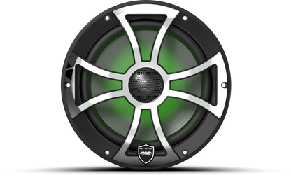 REVO 8 XS-B-SS V3 | REVO Series 8-inch High-Output Component Style Coaxial Speakers w/ XS-Black-Stainless Steel RGB Grilles