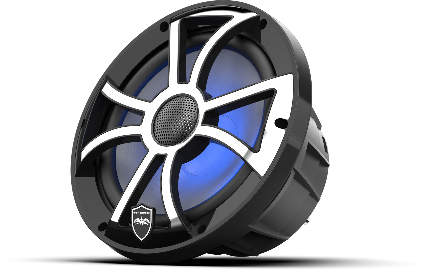 REVO 8 XS-B-SS V3 | REVO Series 8-inch High-Output Component Style Coaxial Speakers w/ XS-Black-Stainless Steel RGB Grilles