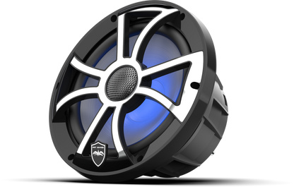 REVO 8 XS-B-SS V3 | REVO Series 8-inch High-Output Component Style Coaxial Speakers w/ XS-Black-Stainless Steel RGB Grilles