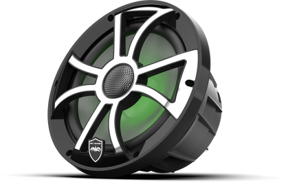 REVO 8 XS-B-SS V3 | REVO Series 8-inch High-Output Component Style Coaxial Speakers w/ XS-Black-Stainless Steel RGB Grilles