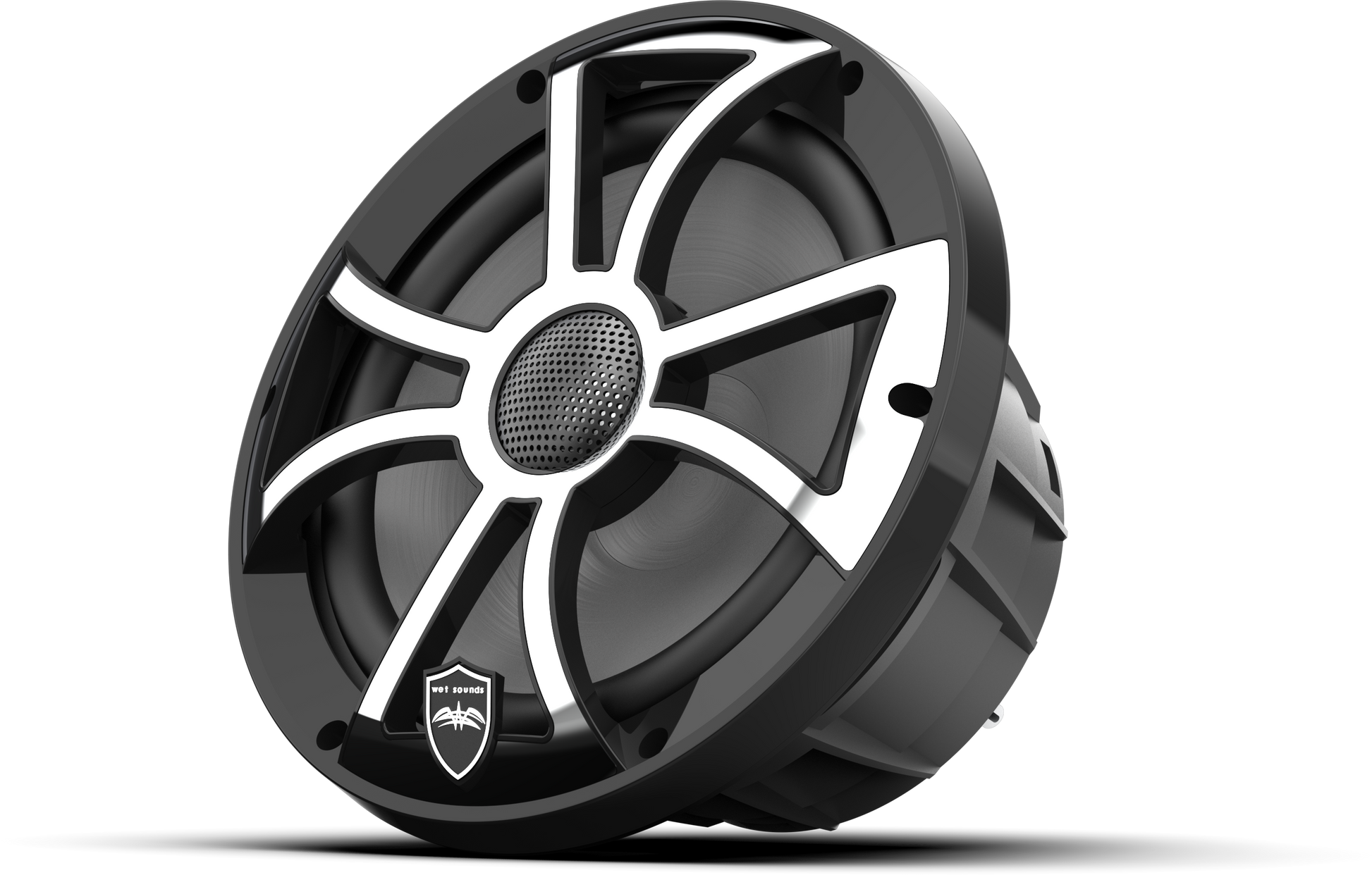 REVO 8 XS-B-SS V3 | REVO Series 8-inch High-Output Component Style Coaxial Speakers w/ XS-Black-Stainless Steel RGB Grilles