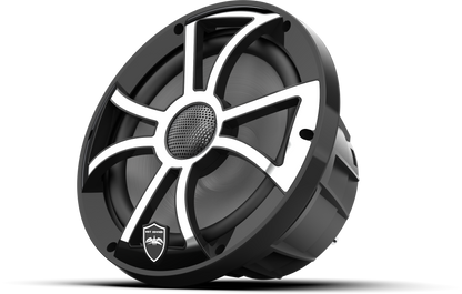REVO 8 XS-B-SS V3 | REVO Series 8-inch High-Output Component Style Coaxial Speakers w/ XS-Black-Stainless Steel RGB Grilles