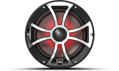 REVO 8 XS-B-SS V3 | REVO Series 8-inch High-Output Component Style Coaxial Speakers w/ XS-Black-Stainless Steel RGB Grilles