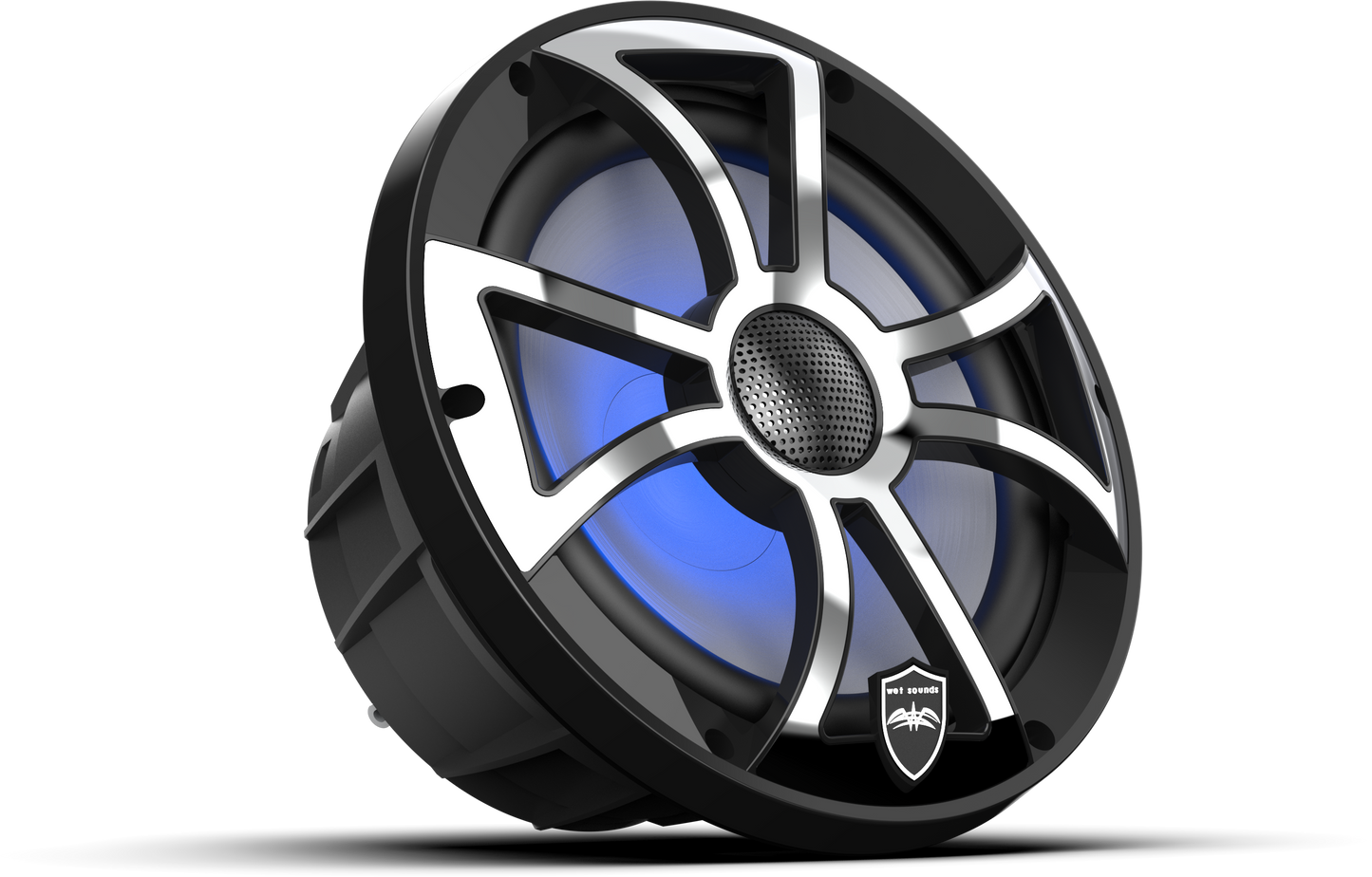 REVO 8 XS-B-SS V3 | REVO Series 8-inch High-Output Component Style Coaxial Speakers w/ XS-Black-Stainless Steel RGB Grilles