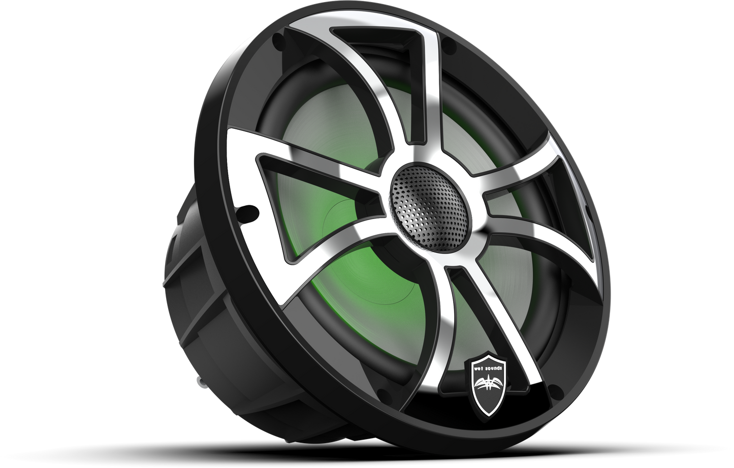 REVO 8 XS-B-SS V3 | REVO Series 8-inch High-Output Component Style Coaxial Speakers w/ XS-Black-Stainless Steel RGB Grilles