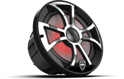 REVO 8 XS-B-SS V3 | REVO Series 8-inch High-Output Component Style Coaxial Speakers w/ XS-Black-Stainless Steel RGB Grilles