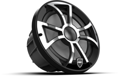 REVO 8 XS-B-SS V3 | REVO Series 8-inch High-Output Component Style Coaxial Speakers w/ XS-Black-Stainless Steel RGB Grilles