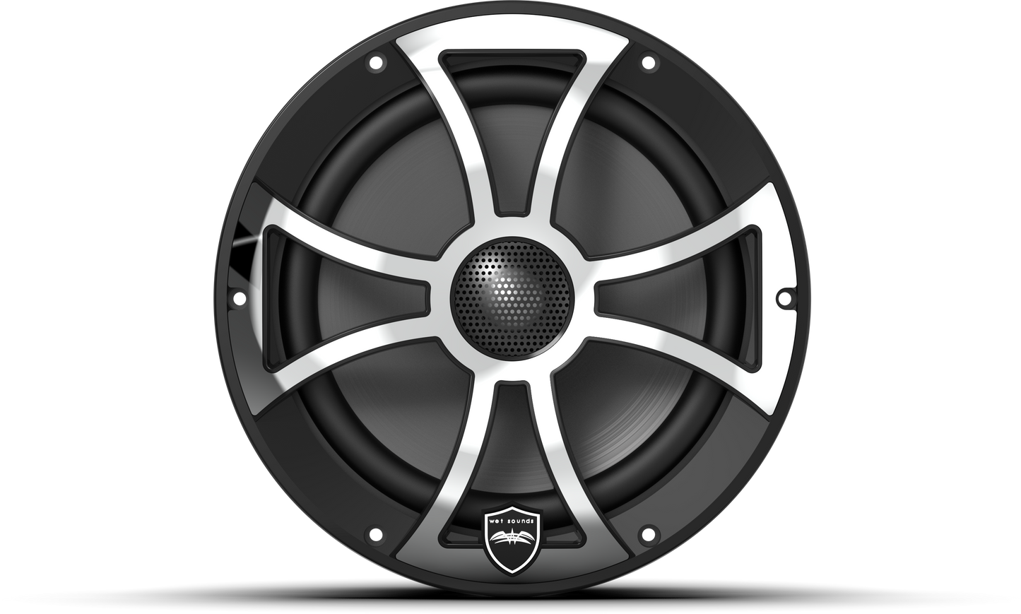 REVO 8 XS-B-SS V3 | REVO Series 8-inch High-Output Component Style Coaxial Speakers w/ XS-Black-Stainless Steel RGB Grilles