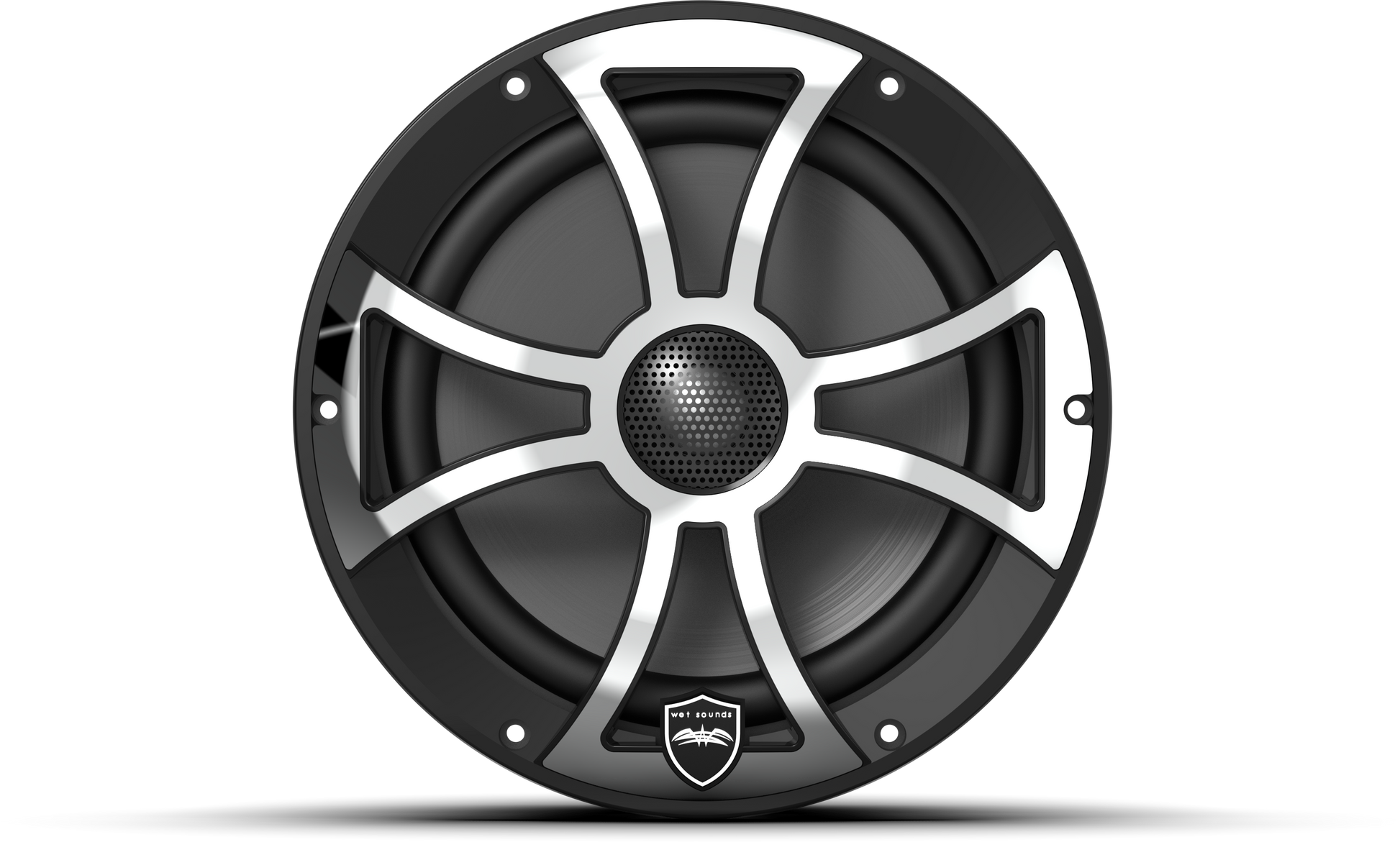 REVO 8 XS-B-SS V3 | REVO Series 8-inch High-Output Component Style Coaxial Speakers w/ XS-Black-Stainless Steel RGB Grilles