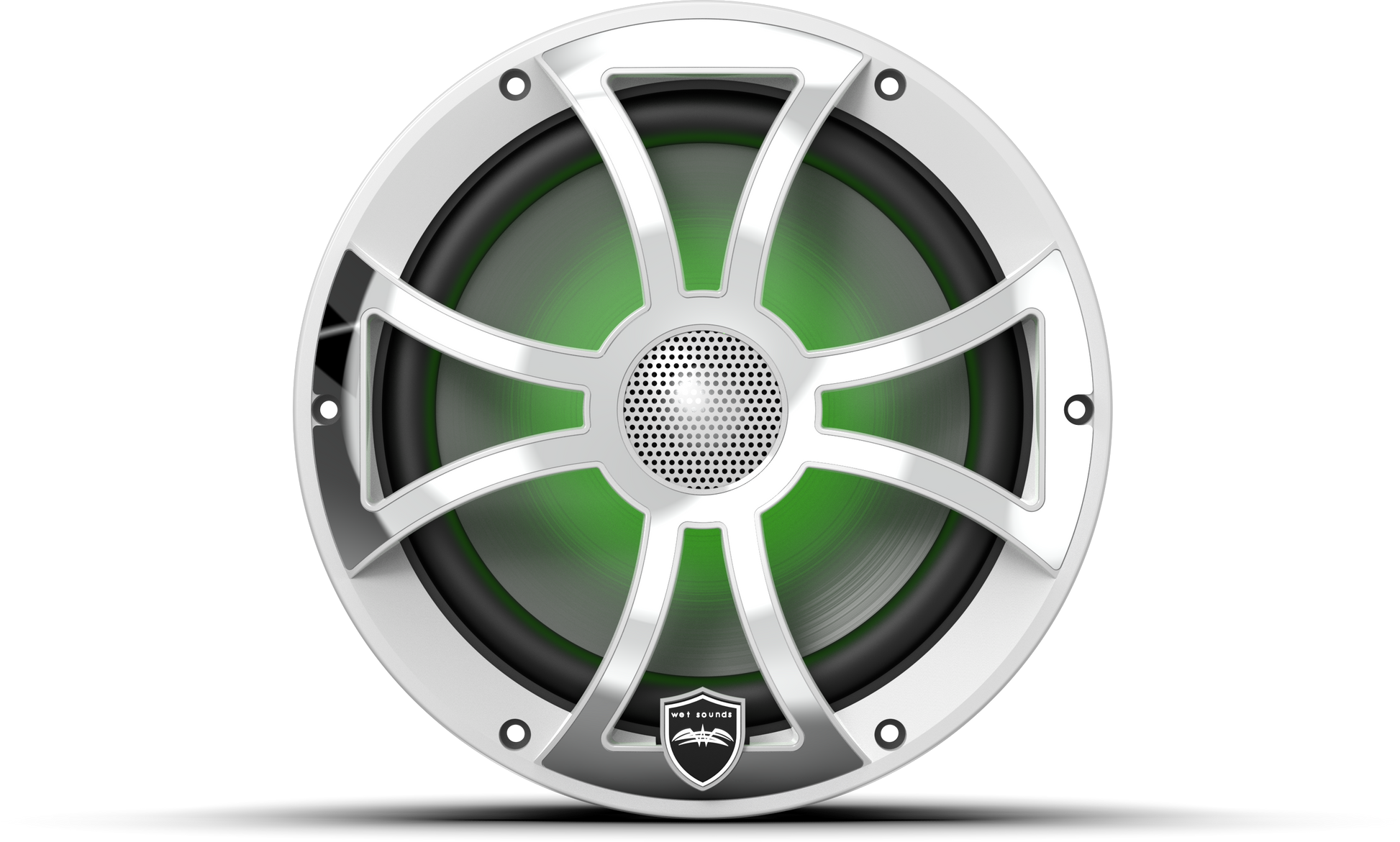 REVO 8 XS-W-SS V3 | REVO Series 8-inch High-Output Component Style Coaxial Speakers w/ XS-White-Stainless Steel RGB Grilles