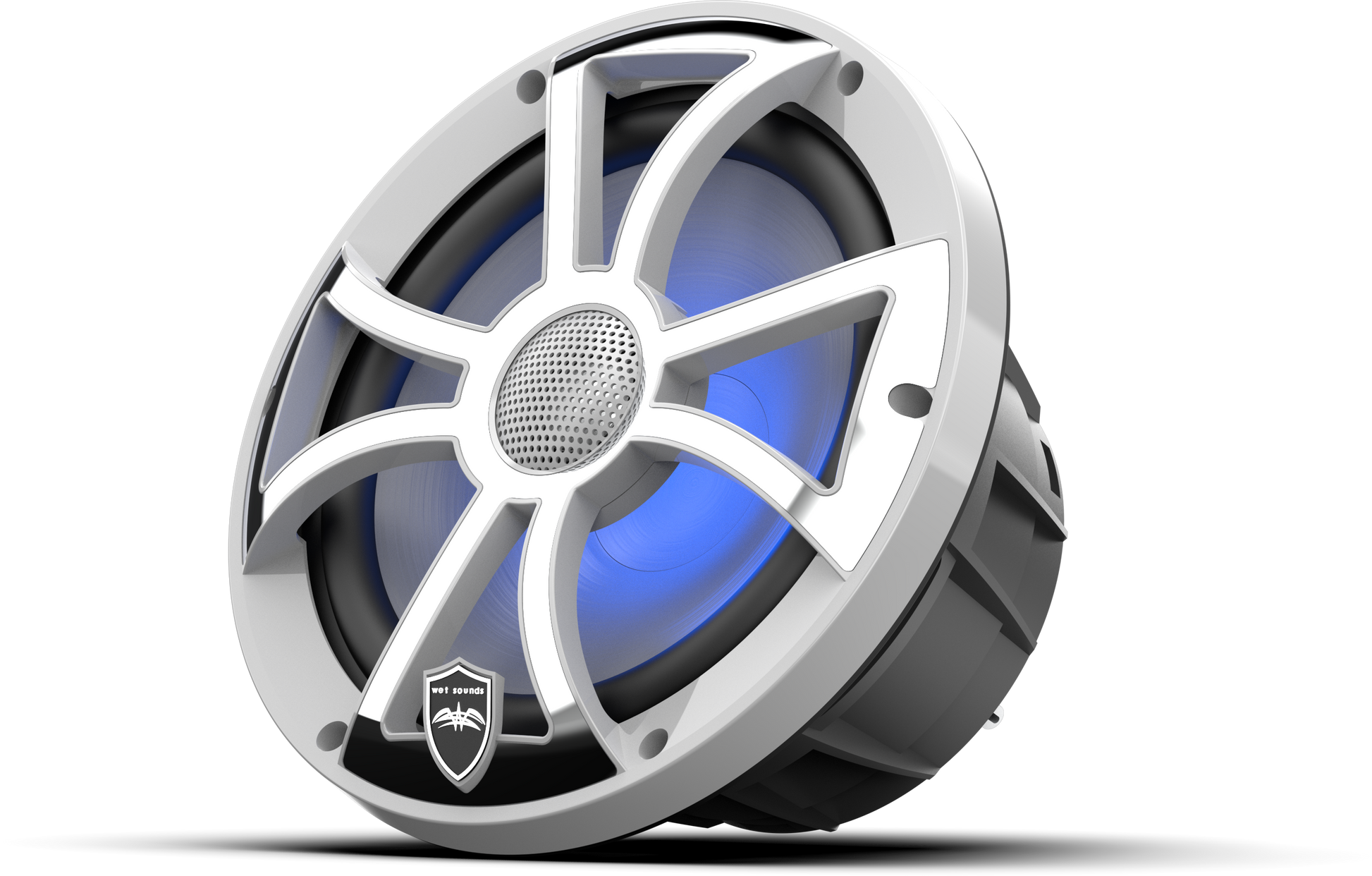 REVO 8 XS-W-SS V3 | REVO Series 8-inch High-Output Component Style Coaxial Speakers w/ XS-White-Stainless Steel RGB Grilles