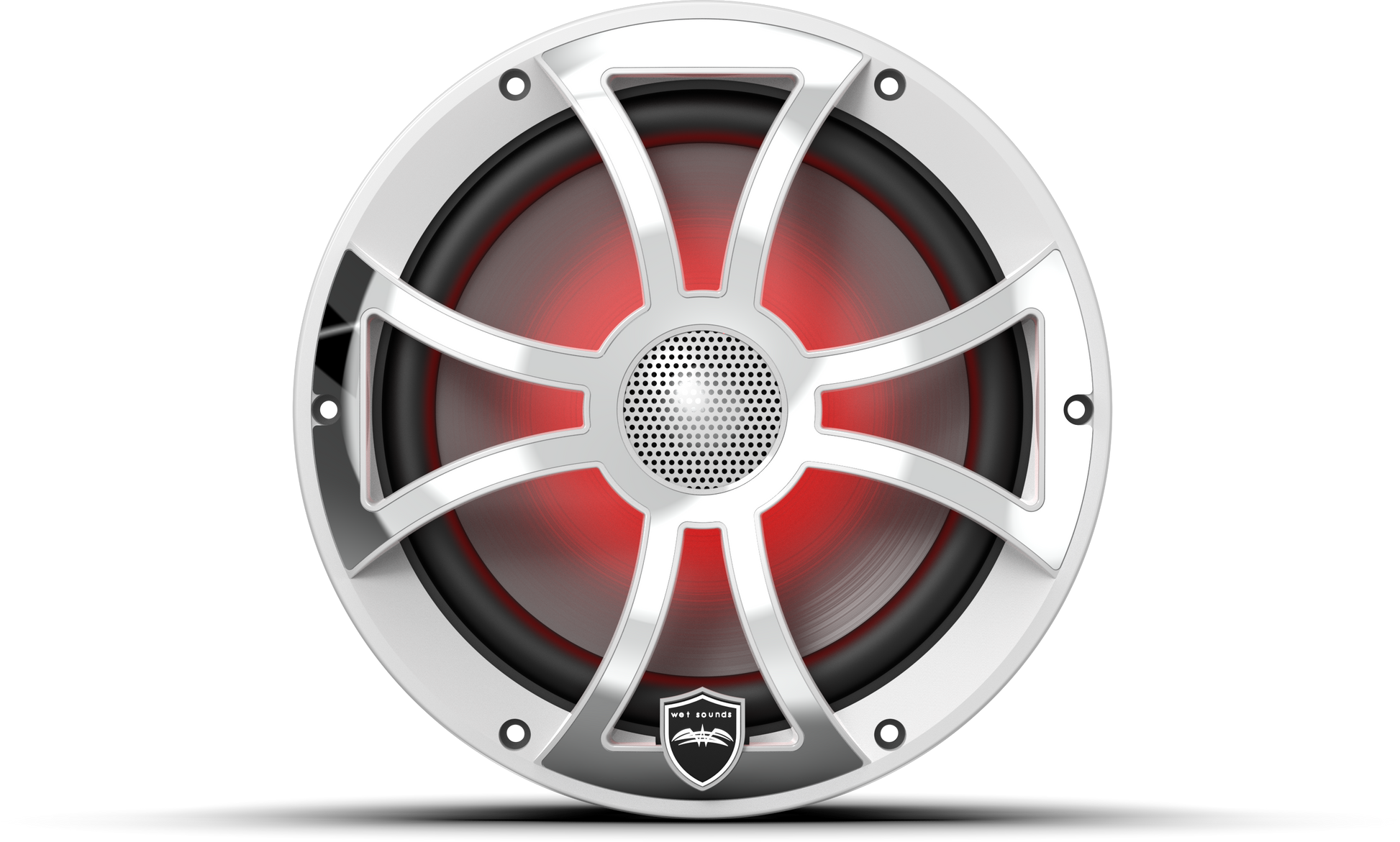 REVO 8 XS-W-SS V3 | REVO Series 8-inch High-Output Component Style Coaxial Speakers w/ XS-White-Stainless Steel RGB Grilles