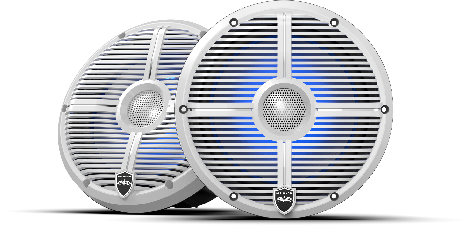 REVO 8 XW-W V3 | REVO Series 8-inch High-Output Component Style Coaxial Speakers w/ XW-White RGB Grilles