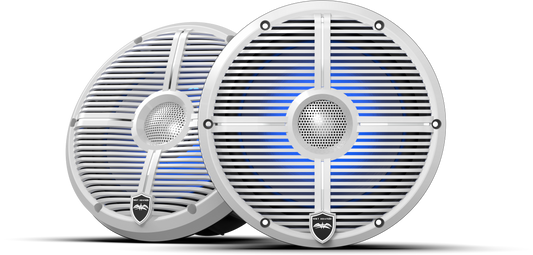 REVO 8 XW-W V3 | REVO Series 8-inch High-Output Component Style Coaxial Speakers w/ XW-White RGB Grilles