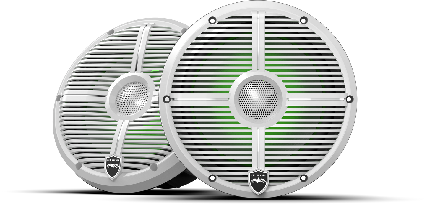 REVO 8 XW-W V3 | REVO Series 8-inch High-Output Component Style Coaxial Speakers w/ XW-White RGB Grilles