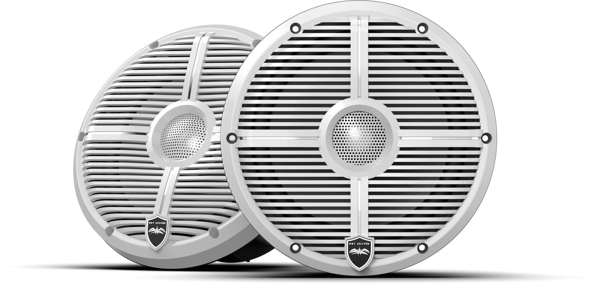 REVO 8 XW-W V3 | REVO Series 8-inch High-Output Component Style Coaxial Speakers w/ XW-White RGB Grilles