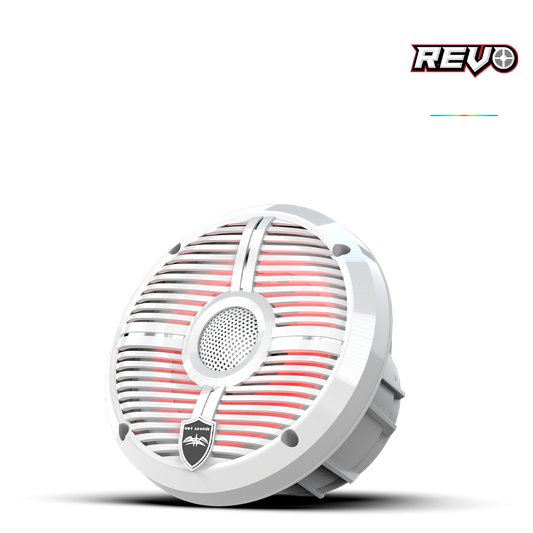 REVO 6-XWW | REVO Series 6.5-inch High-Output Component Style Coaxial Speakers w/ XW-White RGB Grilles