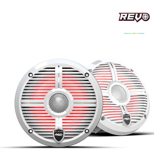 REVO 6-XWW | REVO Series 6.5-inch High-Output Component Style Coaxial Speakers w/ XW-White RGB Grilles
