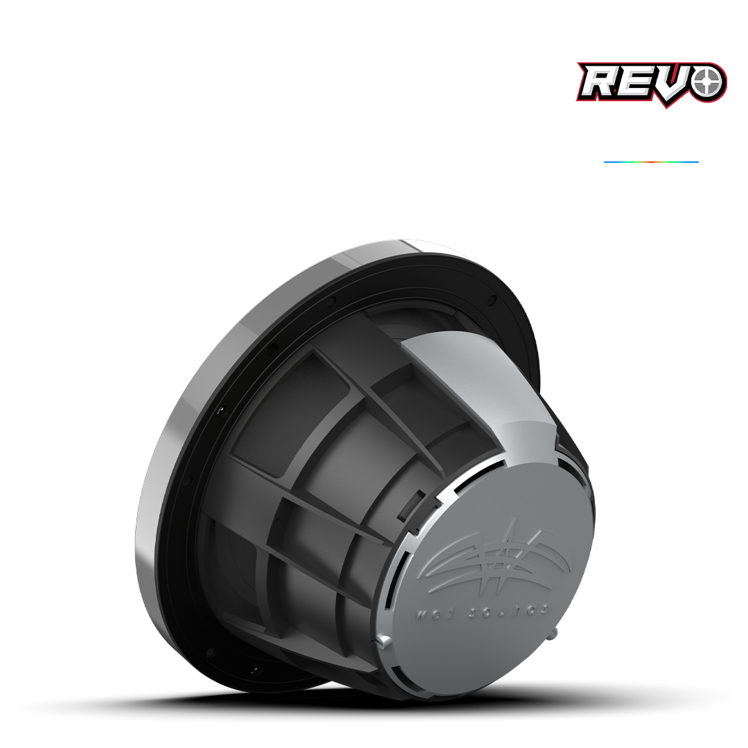 REVO 8-XSG-SS | REVO Series 8-inch High-Output Component Style Coaxial Speakers w/ XS-Gunmetal-Stainless Steel RGB Grilles