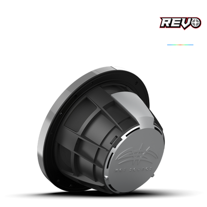 REVO 8-XSG-SS | REVO Series 8-inch High-Output Component Style Coaxial Speakers w/ XS-Gunmetal-Stainless Steel RGB Grilles